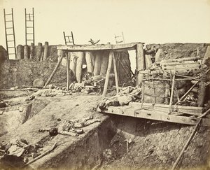 [Interieur van de Hoek van Noord Fort direct na de inname].