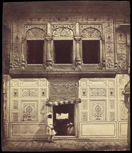 Interieur van de Sikh Tempel met Marmeren Mozaïek door Felice Beato