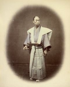 Japanse Yakonin in ceremoniekleding door Felice Beato