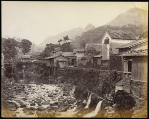 Nagasaki van de Creek Native Towns door Felice Beato