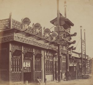 Winkels en Straat, Chinese Stad van Peking, Oktober 1860