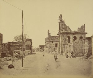 De Cawnpore Road, Lucknow door Felice Beato
