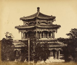 Het Grote Keizerlijke Paleis (Yuan Ming Yuan) Voor de Verbranding, Peking, 18 Oktober 1860 door Felice Beato