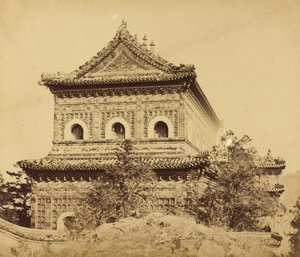 Het Grote Keizerlijke Porseleinen Paleis (Yuan Ming Yuan), Peking, oktober 1860 door Felice Beato