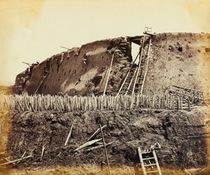 Het Noordelijke Taku Fort, China, 1860 door Felice Beato