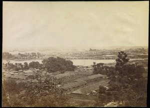 Yokohama vanaf de Governors Hill door Felice Beato