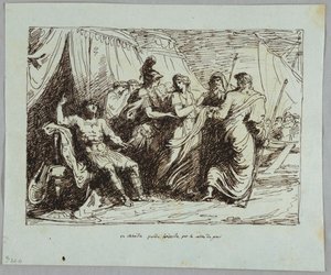 Achilles Geeft Briseis Op door Felice Giani
