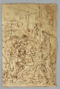 Aanbidding van de Herders; Aartsengel St. Michael naar Raphael; St. Margarite naar Raphael; Aloof de Wignancourt door Caravaggio; Putti; Studie van de Zondvloed; Verso: Dispositie naar Volterra; St. Cecilia naar Raphael; Deel van Huwelijk van Hendrik IV...