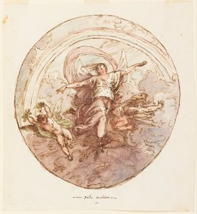 Plafondontwerp met iris en regenboog door Felice Giani