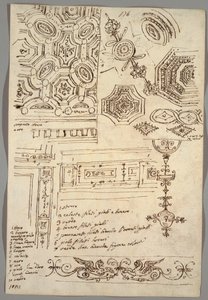 Decoratieve Motieven; Verso: Anatomische Studies door Felice Giani