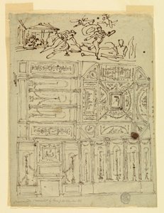 Tekening, Atalanta en Hippomenes, ca. 1800 door Felice Giani