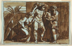 Tekening, Hectors afscheid van Andromache, n.d. door Felice Giani
