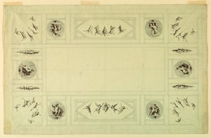 Tekening, Palazzo Quirinale, Rome;, 1812 door Felice Giani