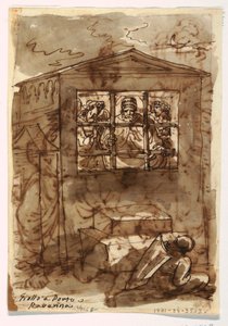 Schetsboek Folio, Paus Sixtus II en Diaken door Felice Giani