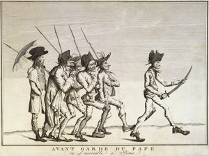 Soldaten van de paus voor de Slag bij Faenza door Felice Giani