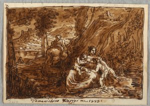 De vlucht naar Egypte, naar Domenichino