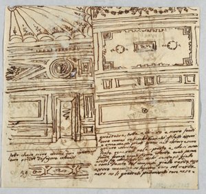 Drie Studies van Wandspiegels door Felice Giani