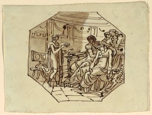 Vergilius Leest de Lofrede van Marcellus aan Lucretia en Augustus, Palazzo Cavina, Faenza