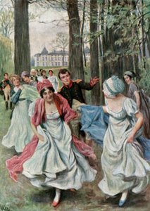 In het park van Malmaison tijdens het Consulaat door Felicien baron de Myrbach Rheinfeld