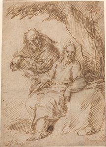 De Verzoeking van Christus in de Woestijn door Felipe Gomez de Valencia