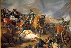 De Slag bij Rivoli op 14 januari door Felix (after) Philippoteaux