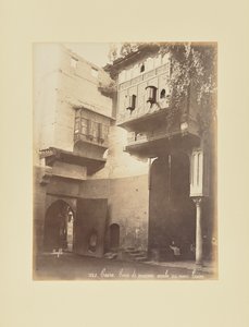 Caïro - Binnenplaats van een Arabisch huis in het oude Caïro door Félix Bonfils