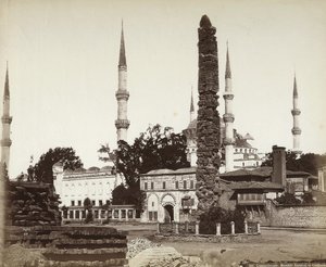 Moskee van Amedieh en Obelisk in Constantinopel