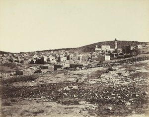 Panoramisch uitzicht op Hebron door Félix Bonfils
