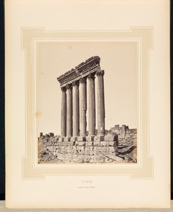Syrië: Zonnetempel in Baalbek door Félix Bonfils