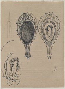 Ontwerp voor een handspiegel, ca. 1900-1902