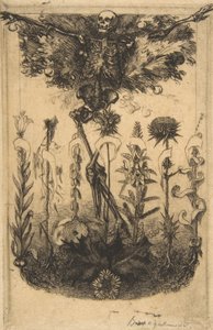 Frontispice voor Les Fleurs du Mal door Felix Bracquemond