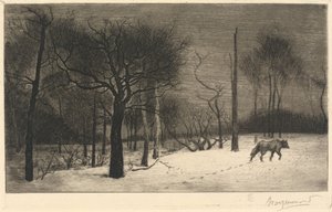 Hiver (Winter) door Felix Bracquemond