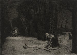 La Mort de Matamore door Felix Bracquemond