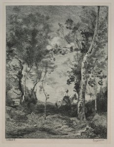 Landschap, of Het Witte Paard, naar Corot