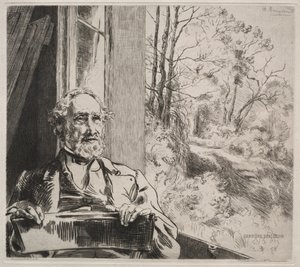 Meyer-Heine, ca. 1872 door Felix Bracquemond