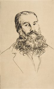 Portret van Charles Leland door Felix Bracquemond