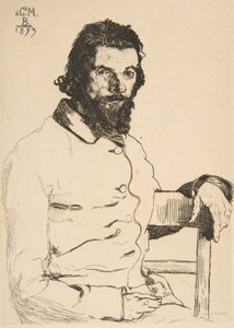 Portret van Charles Meryon, 1853 door Felix Bracquemond