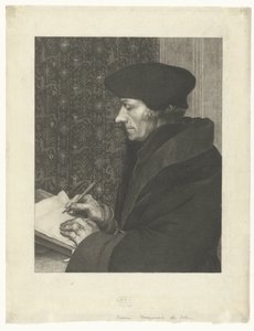 Portret van Desiderius Erasmus door Felix Bracquemond