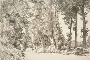 Rue des Bruyères, à Sèvres door Felix Bracquemond