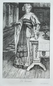 De Dienstmeid, naar H. Leys door Felix Bracquemond