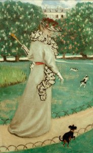 In de Jardin du Luxembourg door Felix Edouard Vallotton