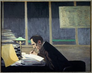 Felix Feneon bij de Revue Blanche door Felix Edouard Vallotton