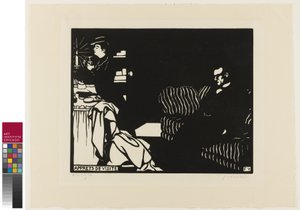 Klaarmaken voor een Bezoek, plaat acht uit Intimacies, 1898 door Felix Edouard Vallotton