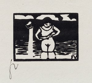Meisje dat haar Shirt Uittrekt, VI uit "Les Petites Baigneuses", 1893