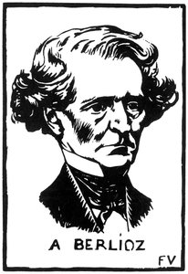 Hector Berlioz, 1803-1869, 1891 door Felix Edouard Vallotton