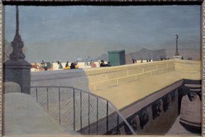 Le Pont Neuf in Parijs Schilderij door Felix Vallotton (1865-1925) 1901 Zon. 0,38x0,57 m Winterthur. Kunstmuseum