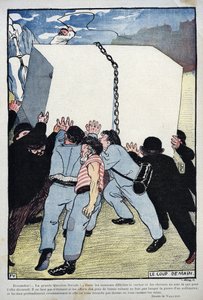Le coup de assistance - La grande question sociale... - door Felix Vallotton door Felix Edouard Vallotton