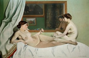 De rust van de modellen door Felix Edouard Vallotton