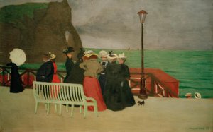 De planken bij Etretat door Felix Edouard Vallotton