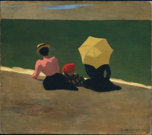 Op het strand, 1899 door Felix Edouard Vallotton